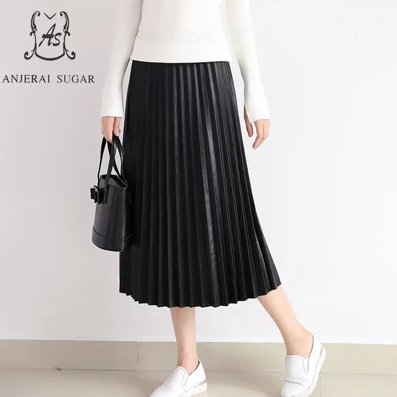 Юбка женская из натуральной кожи пикантная облегающая офисная Повседневная