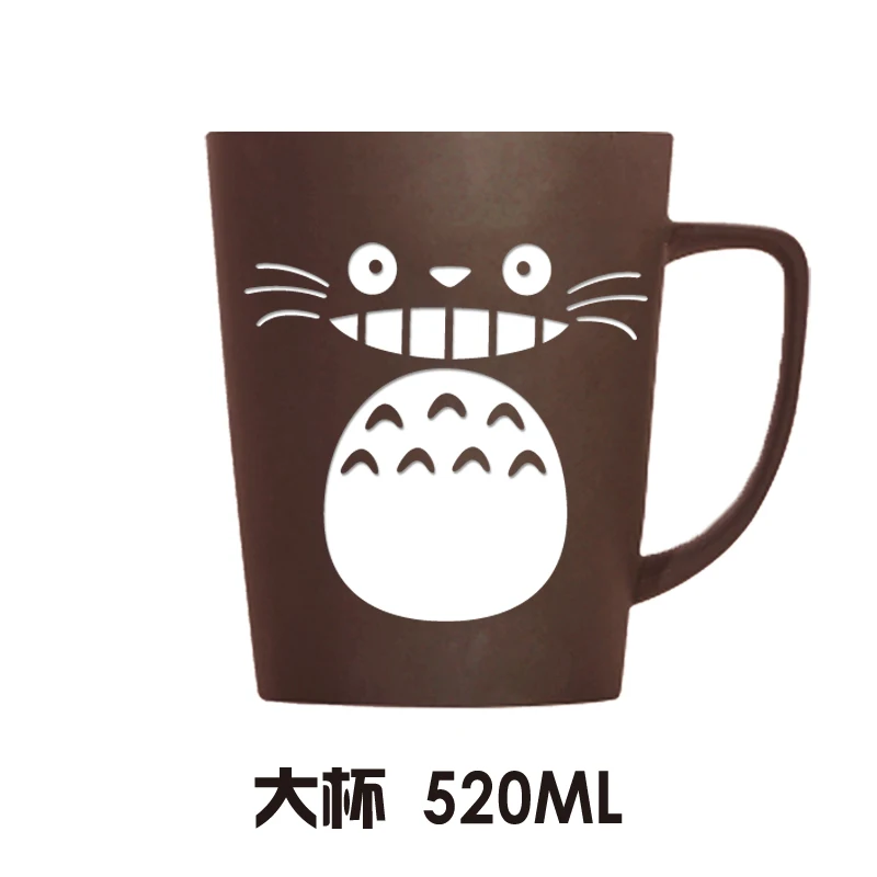 6 Милый мультфильм Tonari No Totoro керамика кофейная кружка аниме большой емкости Шиншилла чайная чашка с крышкой Ложка Рождественский подарок - Цвет: 6