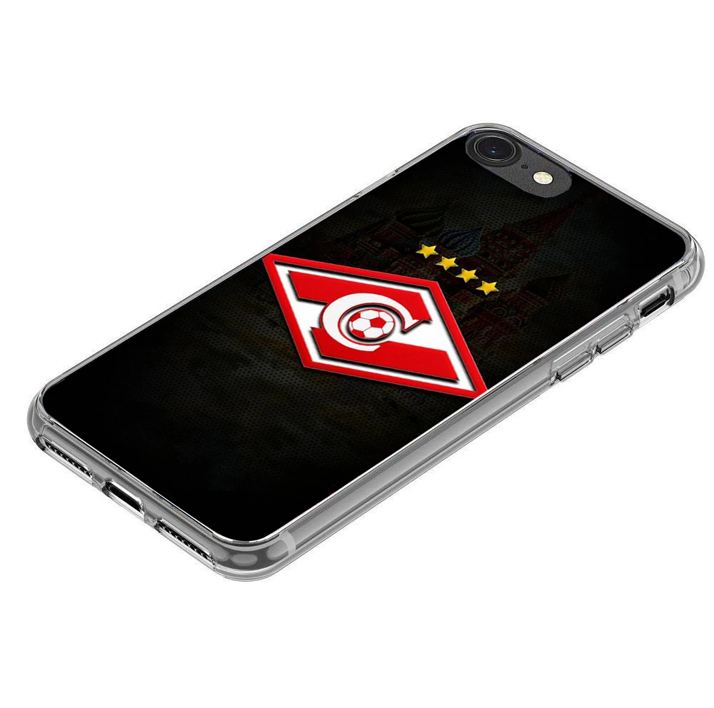 Русский Москва FC Футбол мягкий прозрачный силиконовый чехол для iPhone X 8 7 плюс 6 S 5 5S