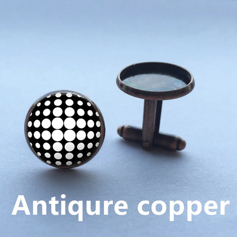 Hot glass dome cufflinks Polka Dot cuff links | Украшения и аксессуары