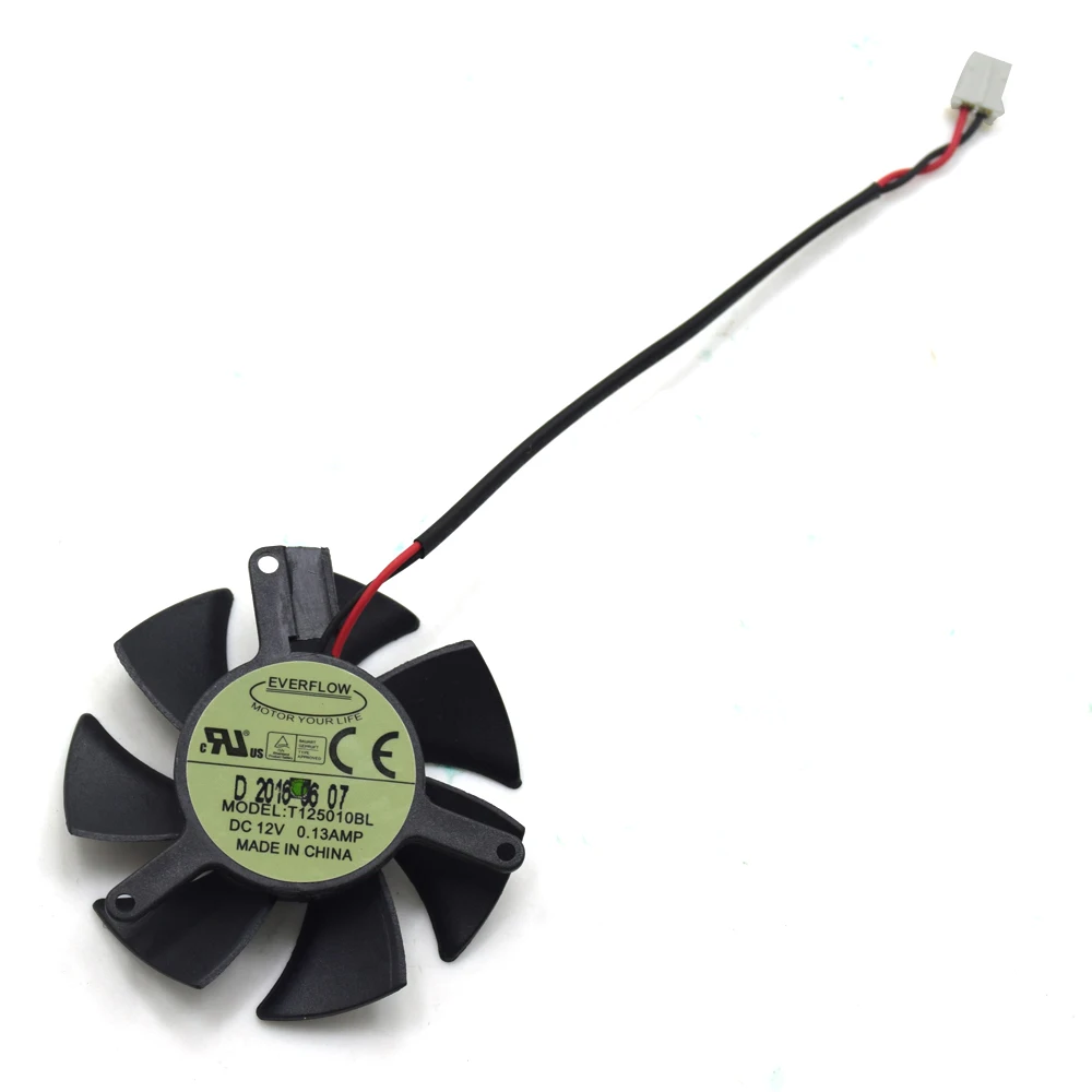 Новый оригинальный 47 мм Everflow T125010BL DC 12V 0.13AMP 2 0 2PIN 40 GV N620D3 кулер для видеокарты|graphics