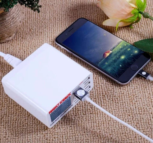 Quick Charge 3 0 USB Led Дисплей Fast Travel стены Зарядное устройство адаптер зарядки для samsung