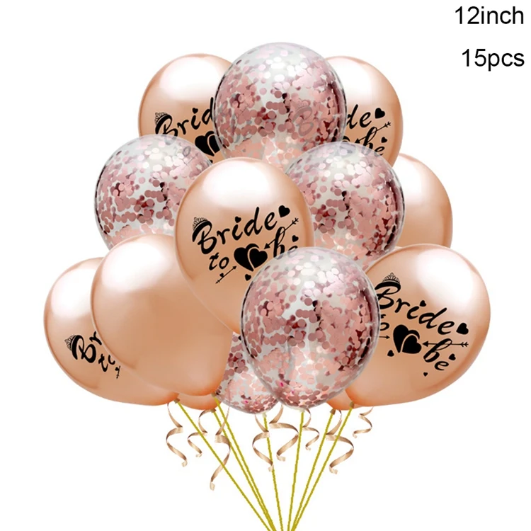 Balloons Set 1 Йориу Невеста быть латекс конфетти для воздушного шара балон набор Девичник декорации на свадьбу, вечеринку команда свадебный душ сувениры - Цвет: Balloons Set 1
