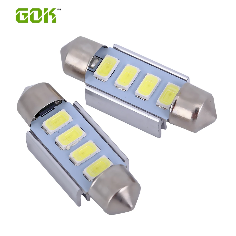 10 шт./лот festoon led Canbus smd безошибочные лампы 31 мм 36 39 42 5730 5630 Festoon 4SMD для интерьера