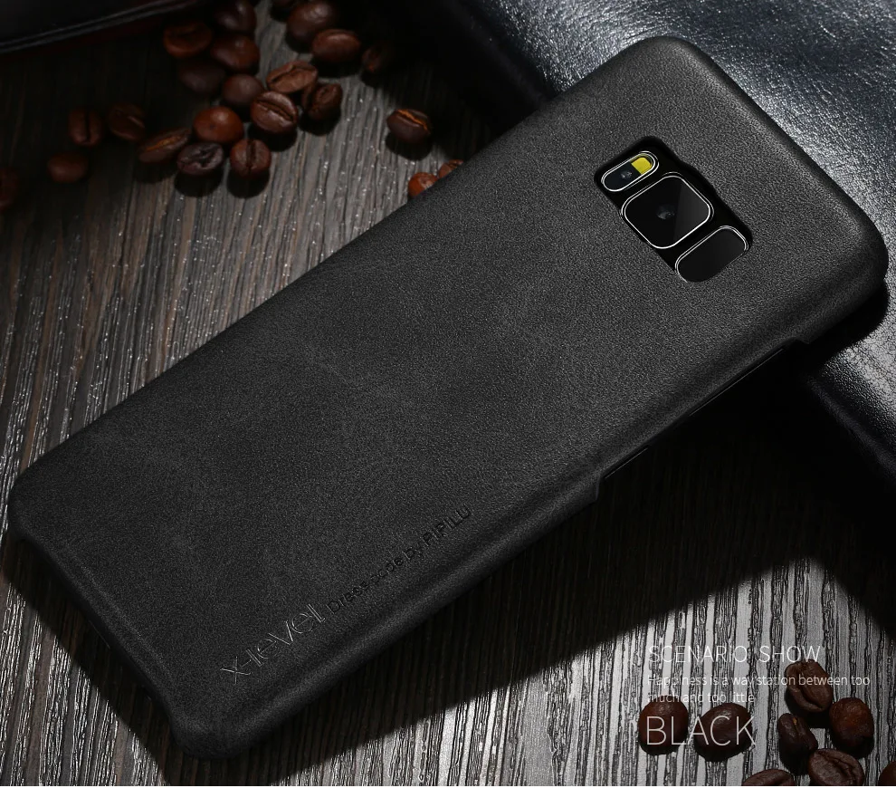 Роскошный Ретро Кожаный чехол X Level для Samsung Galaxy S8/S8 Plus ультра тонкий S8 S8plus