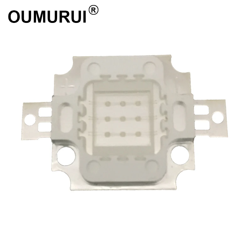 10 шт. 10 Вт светодиодный COB чип высокой мощности светло-голубой 460-465nm 900mA 9-12V 300-400LM 30* 30mil чипы
