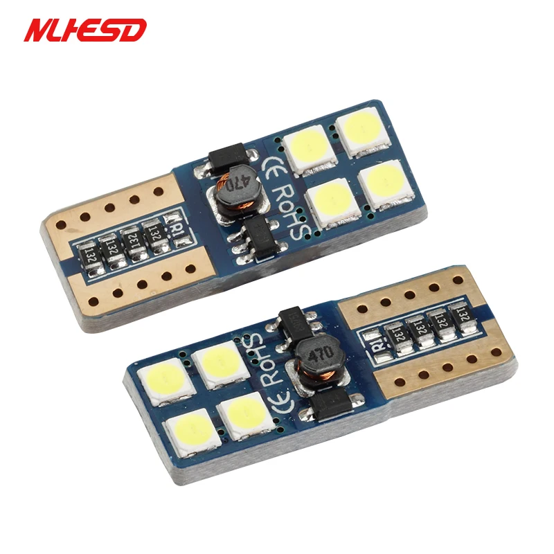 10 шт. T10 8SMD светодиодный 3030 SMD двухсторонний широкий светильник Подсветка