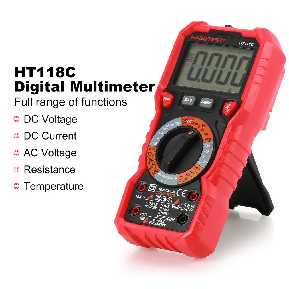 Цифровой мультиметр HT118A HT118C HT118D зуммер с подсветкой переменный ток амперметр