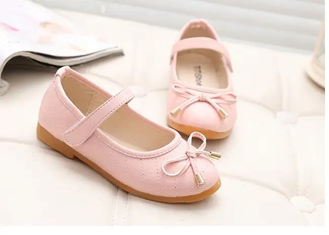 2016 девочки черная кожа Производительность женская детская обувь белые кожаные