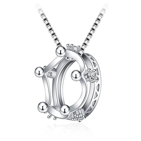 Романтическая Корона Стиль кулон ожерелье для женщин Девушка принцесса 18 "коробка цепь короткая ключица шеи ювелирные изделия никогда не выцветает X2173