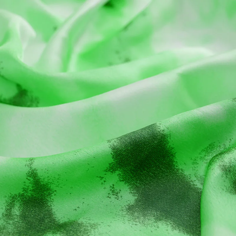 Зеленая крашеная шифоновая ткань с галстуком бабочкой Китайская традиционная