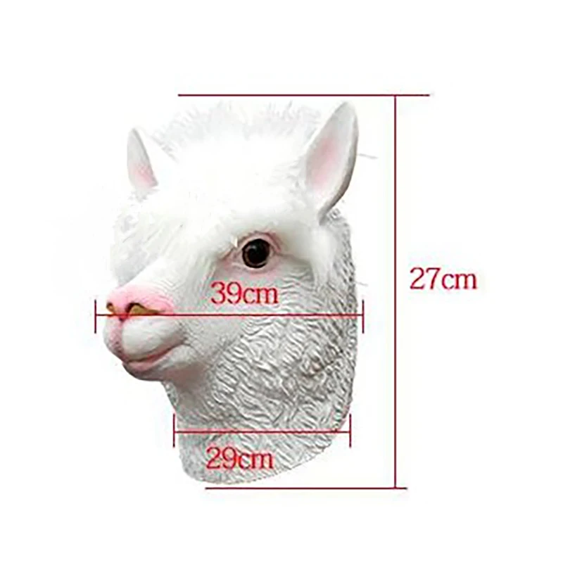 Латекс Альпака маска головные уборы Забавные игрушки в виде животных с