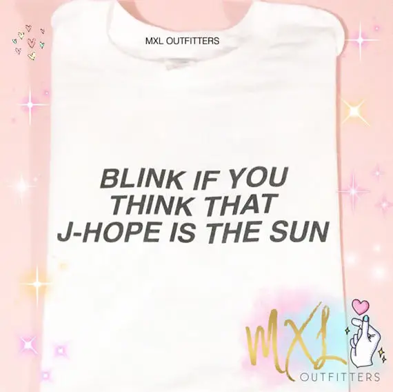 OKOUFEN KPOP BLINK IF YOU J Hope is the Sun футболка уличная мода наряды с буквенным принтом топы