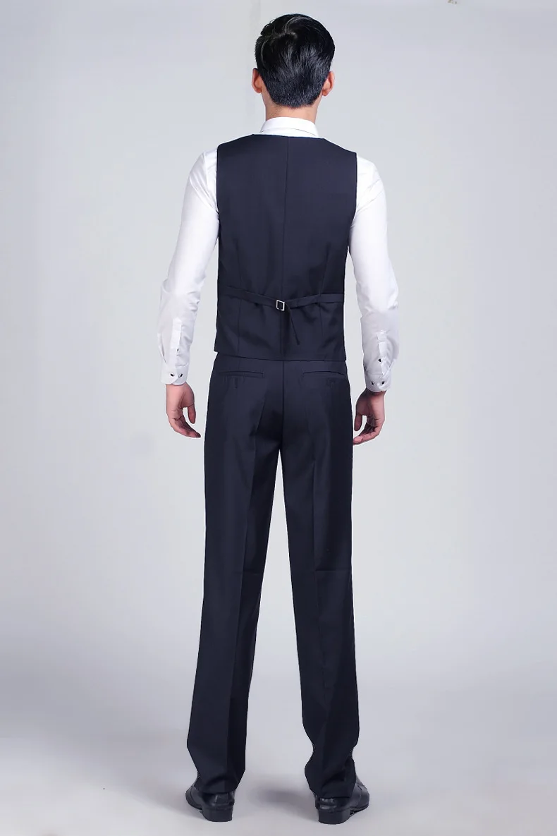 Бутик De FGG Китай SizeS 3XL темно синий мужской деловой костюм жилеты для свадебной