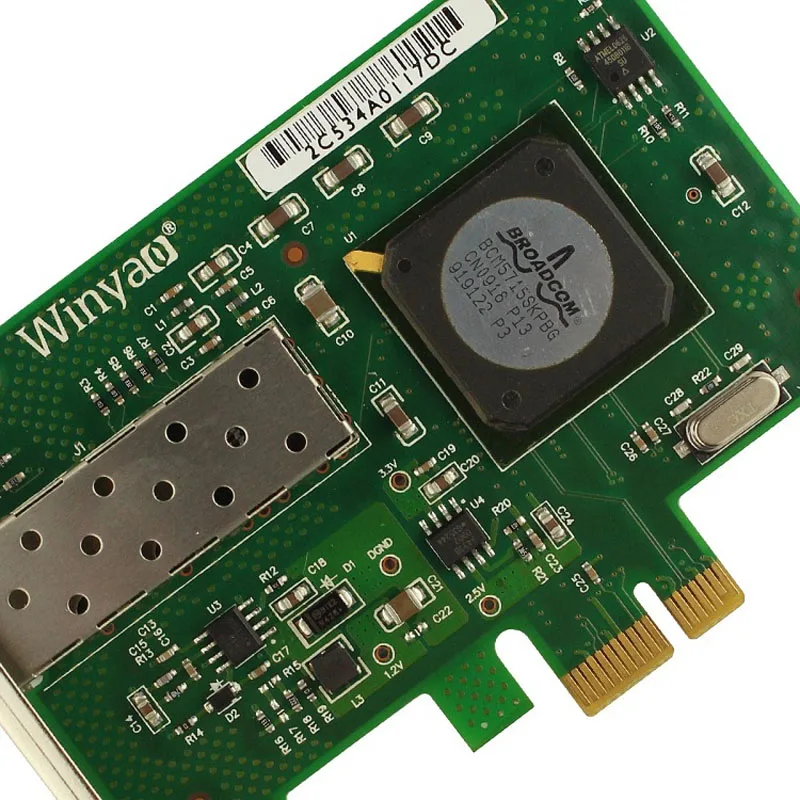 Гигабитная волоконная Ethernet карта BCM5715S PCIe X1 многорежимный 1G 850nm LC оптический