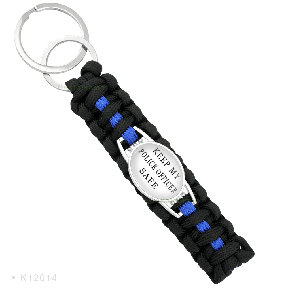 Индивидуальная застежка Мой офицер полиции синяя линия пряжка папа Паракорд