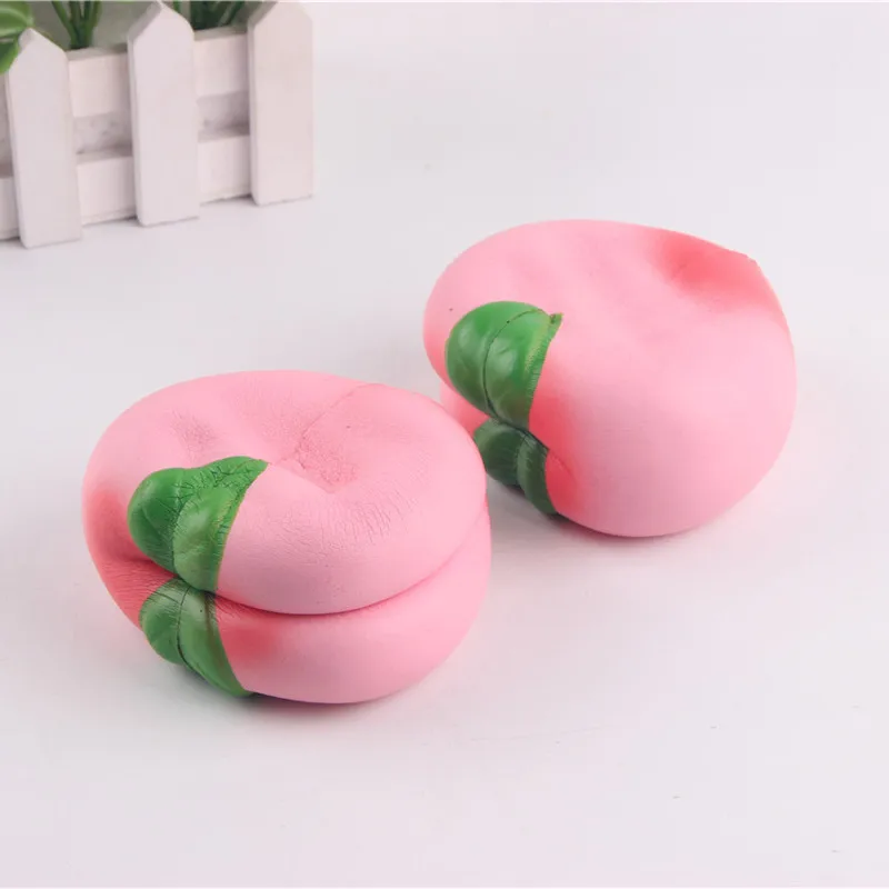 Забавная игрушка антистресс 2 шт. милые сжимаемые фрукты имитация персика
