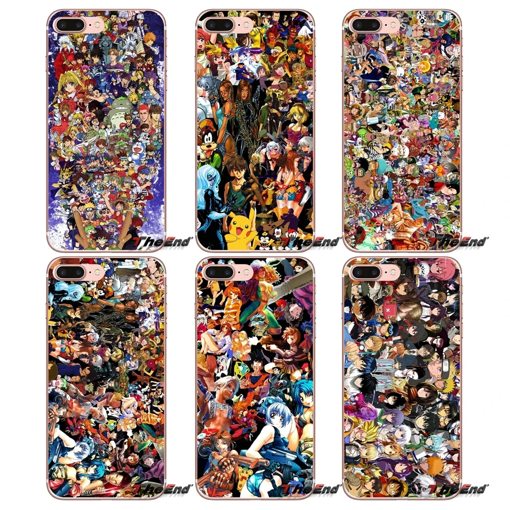 Anime Manga Cartoon Comic Collage TPU Case For iPhone X 4 4S 5 5S 5C SE 6 6S 7 8 Plus Samsung Galaxy J1 J3 J5 J7 A3 A5 2016 2017 | Мобильные