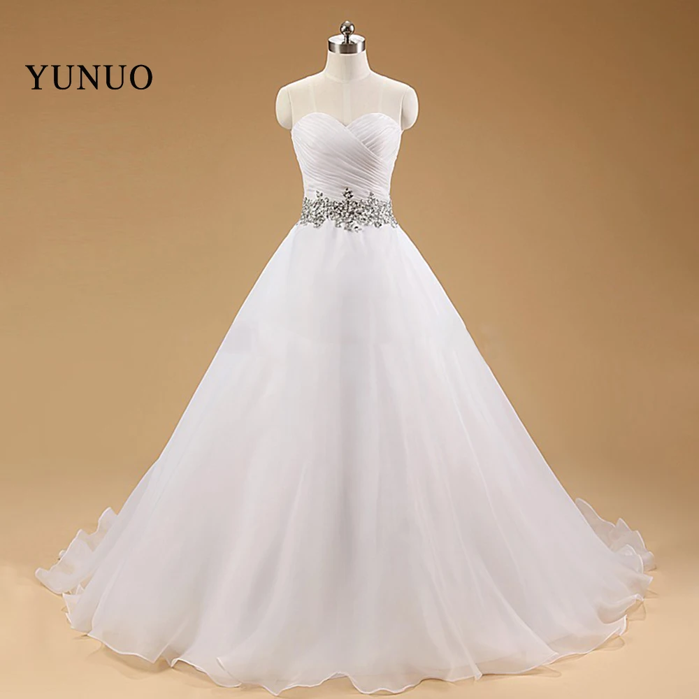 Vestido De noiva 2019 Новое поступление Свадебные платья с кружевной аппликацией длинные белые свадебные Милая Robe