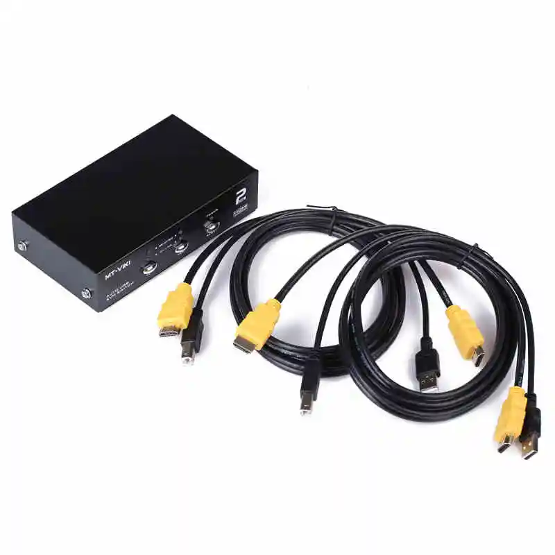 2 порта HDMI авто USB 0 KVM переключатель клавиатуры Мышь Переключатель full HD 1080 P металл