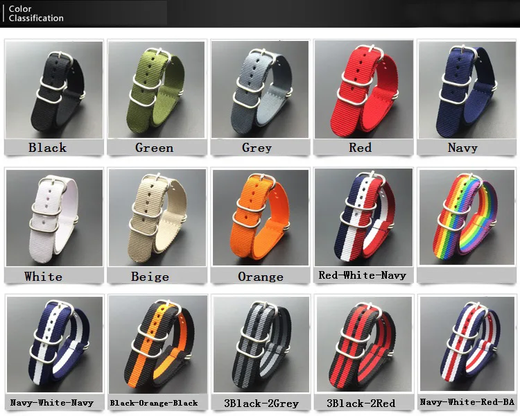 Ремешок MR NENG для наручных часов сверхмощный Зеленый Нейлоновый браслет чёрный Zulu