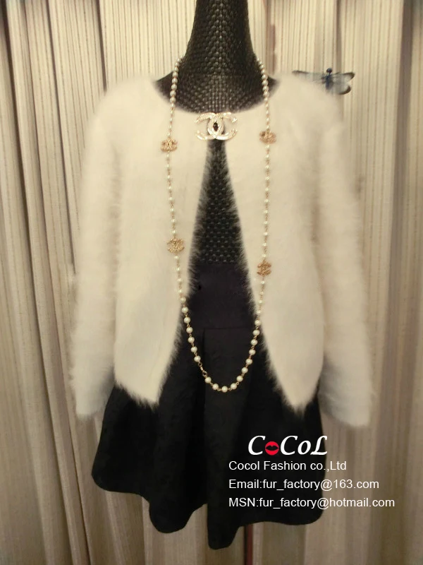 New real mink cashmere cardigan women sweater genuine coat free shipping S54 |