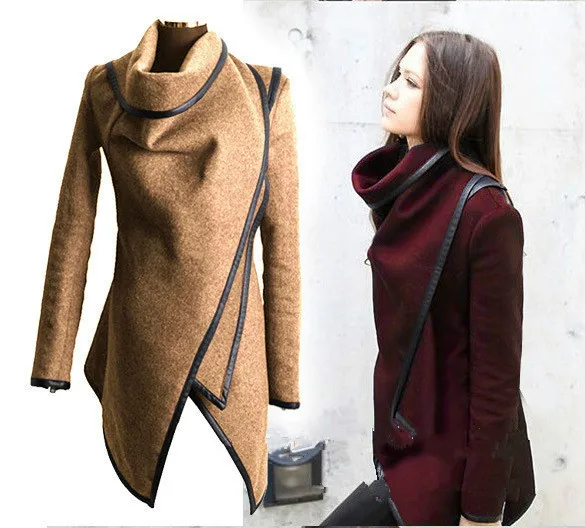 

wholesale Black newly listed Autumn Spring Coat Womens Overcoat Temperament Slim Trench Design women Wool & Blends S-XXL