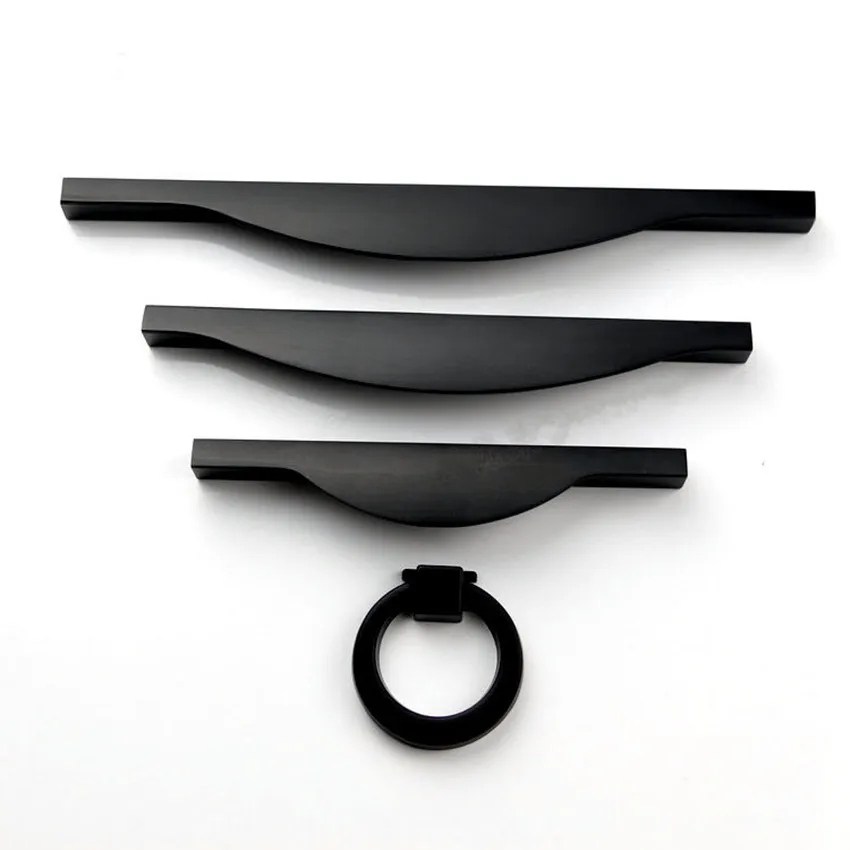 Ручки мебельные простые черные в стиле ретро 96/128/160 мм|pull knob|black kitchen cabinetsdrawer handles |