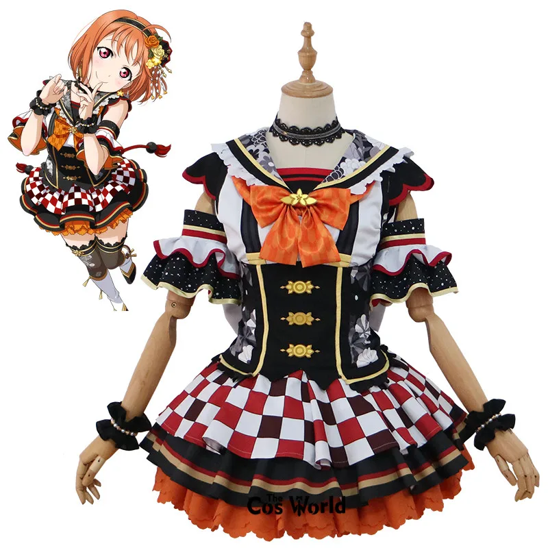 Прекрасно! Солнечный свет! Фартук для горничной Aqours Takami Chika платье Униформа аниме
