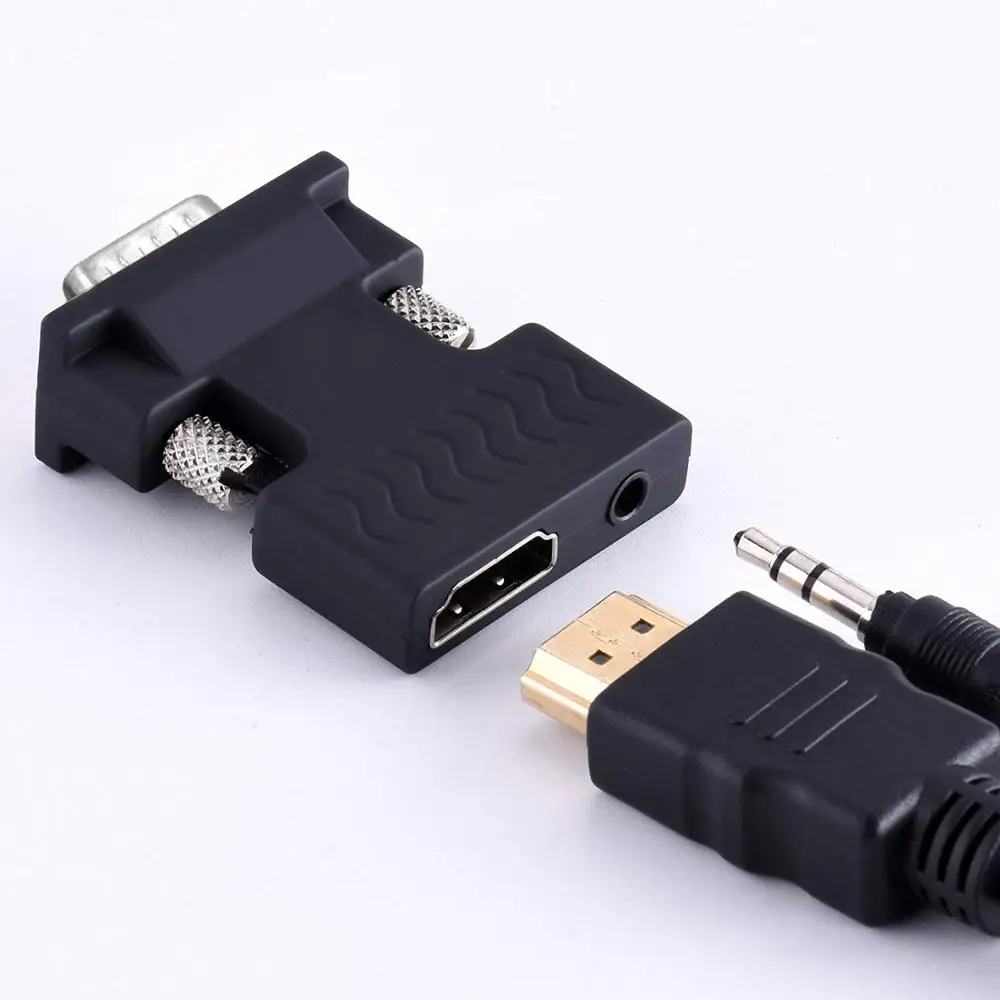 INGELON 1080P HDMI-совместимый Женский адаптер-Переходник VGA с 3 5 мм стерео аудио кабелем