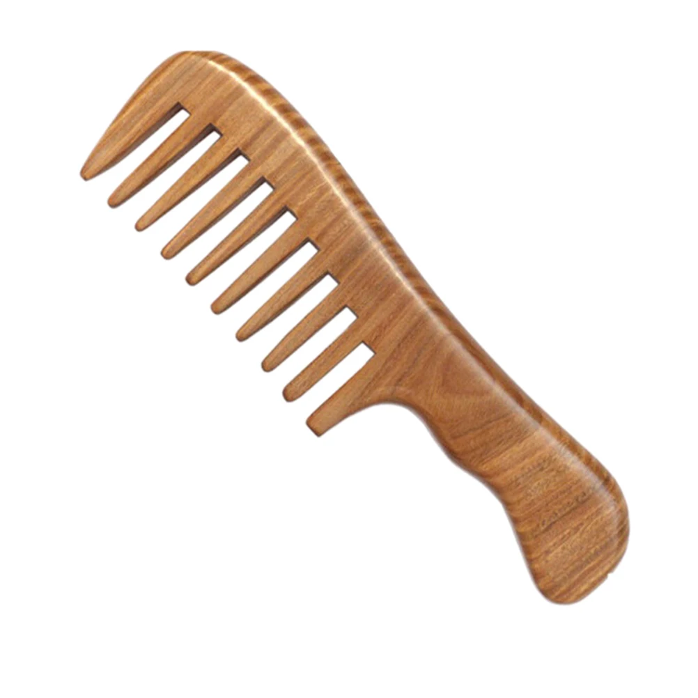 2PCS/LOT Styling Tools Thickening Green Wood Hair Combs Makeup Head Massager Antistatic Wooden Brush Health Care | Красота и здоровье