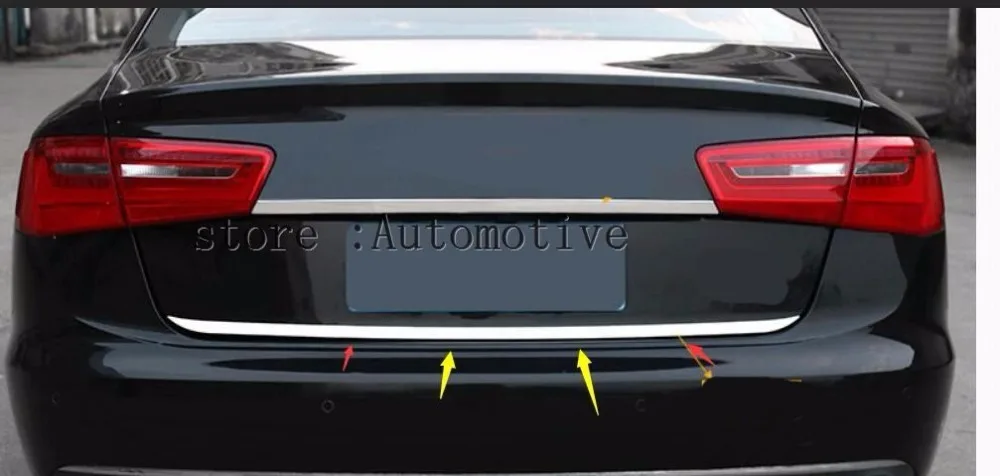 Автомобильная накладка на заднюю дверь наклейка задний багажник для Audi A6 C7 2013 2014