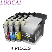luocai 4 pieces lc529 lc 529 lc525 lc529xl lc525xl compatible ink cartridges for brother dcp j100 dcp j105 mfc j200 printers