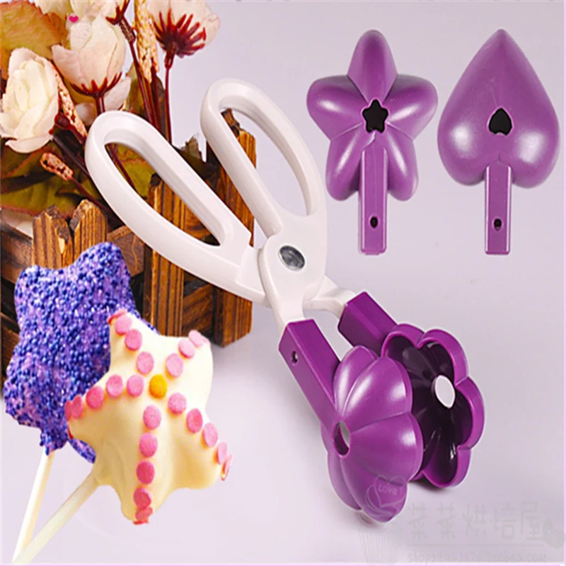 Новый Сахара Шоколадные Конфеты Lollipop Клип Формы ножницы 3 формы DIY десертные