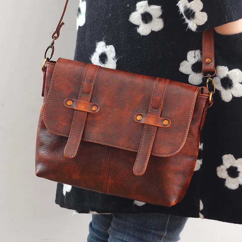 

2017 New Genuine Leather Women Messenger Bags Cowhide Leather Shoulder Bag Vintage European Crossbody Woman