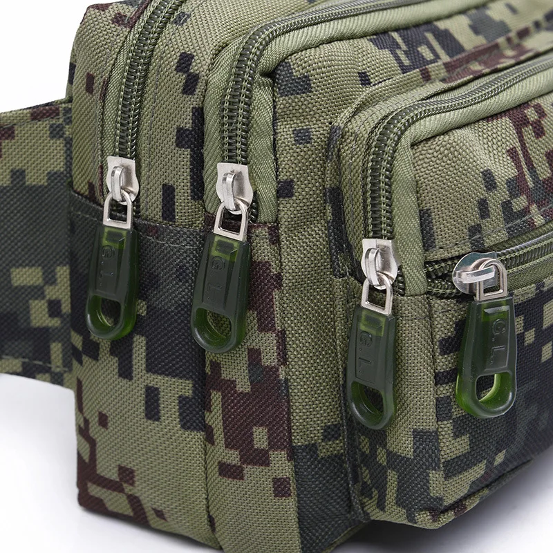 MYNOS Camouflage Large Capacity Four layers Waist Bags For Men Travel Fashion Canvas Chest Shoulder Bag Outdoor Male |