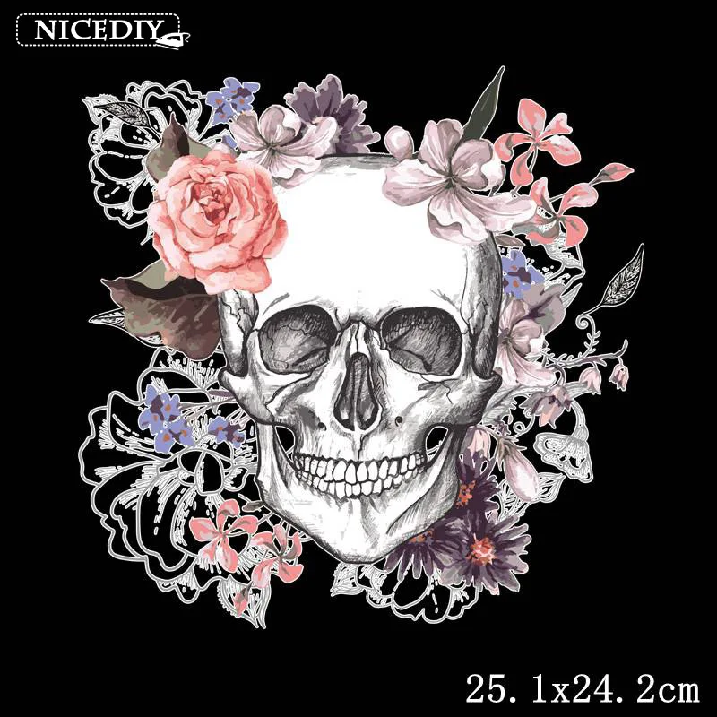 ND-TH0682 Nicediy рок нашивка с зомби приклеенные железные частички для одежды тепловой теплопередающий пресс хиппи череп теплопередача виниловая наклейка Моющаяся - Цвет: ND-TH0682