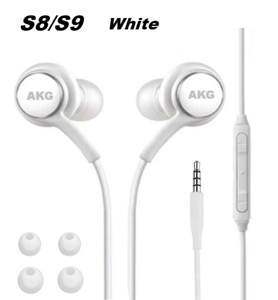 S8 S9 white no box AKG Наушники EO IG955 3,5 мм в уши проводной микрофон Регулятор громкости гарнитура для Samsung Galaxy S10 S9 S8 S7 S6 huawei xiaomi смартфон - Цвет: S8 S9 white no box