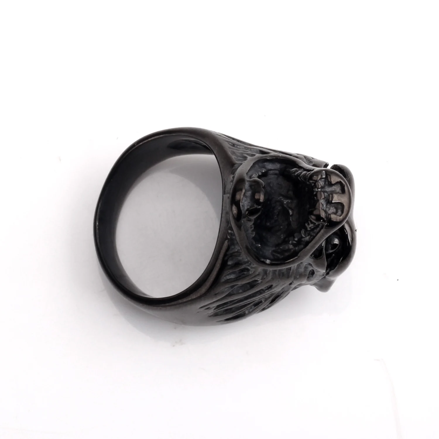 LUXUSTEEL Mens Rings Black Tungsten Carbide Animal Wedding Engagement Ring Party anillo Finger Jewelry | Украшения и аксессуары