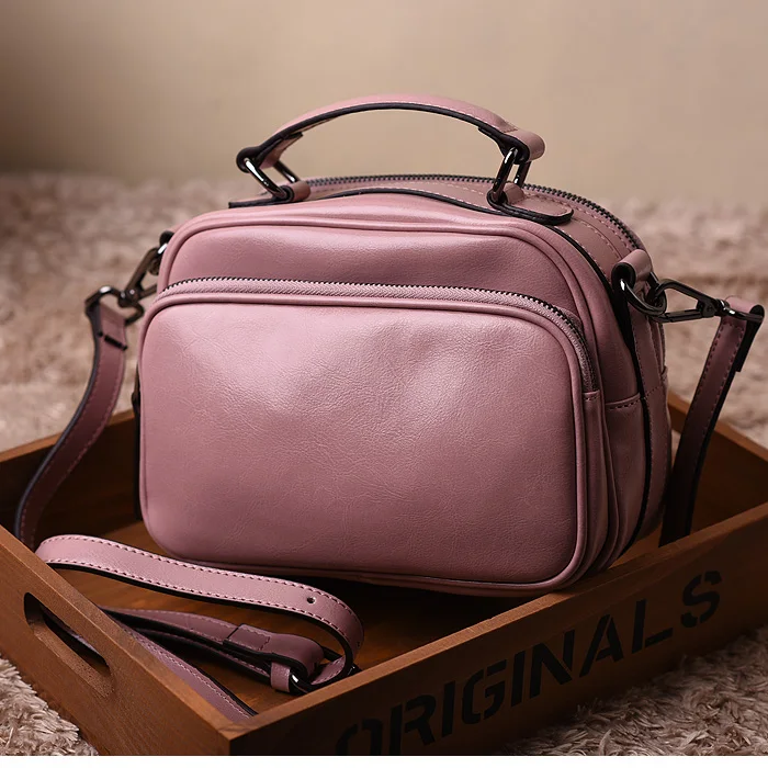 Женская сумка из натуральной телячьей кожи WOONAM маленькая через плечо с верхним