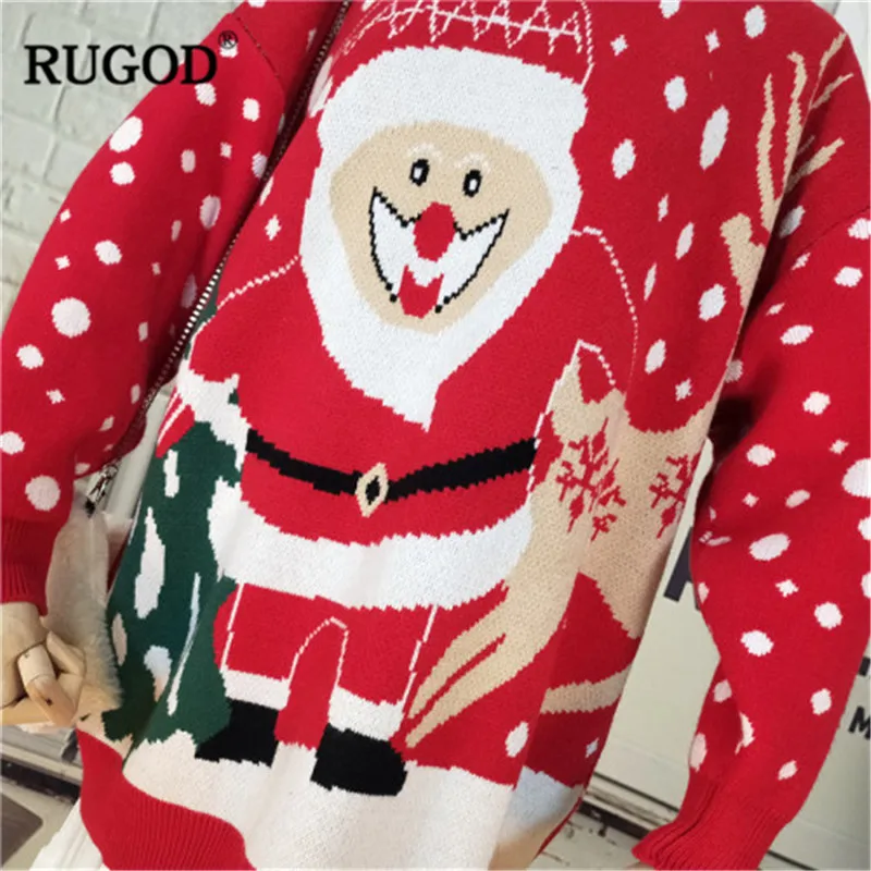 RUGOD/Винтажные Модные женские пуловеры повседневные свободные рождественские