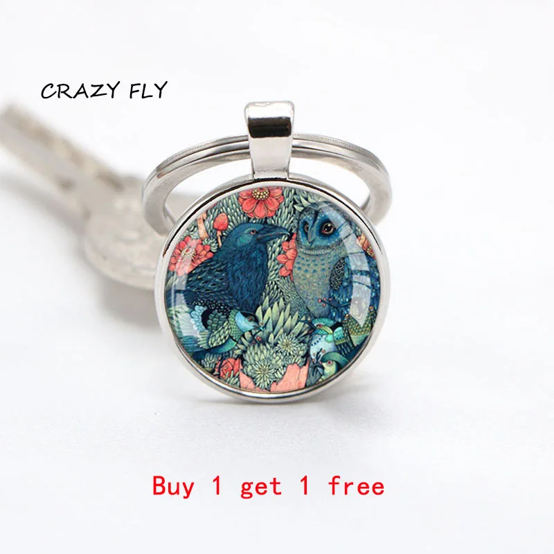 Магазин Crazy FLY купить 1 получить бесплатно брелок сова картина сплав кулон с