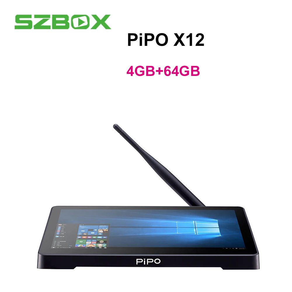 PIPO X12 Mini PC Cherry Trail Z8350 4 ГБ/64 Гб Смарт ТВ бокс с 10 ОС Android 5 1 экраном 8 дюйма 1920*1280