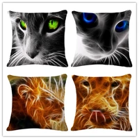 animal cushion abstract cotton linen bull terrier home decorative pillow sofa car pillow cover