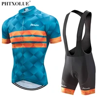 phtxolue cycling clothing men cycling set bike clothing breathable anti uv bicycle wearshort sleeve cycling jersey sets
