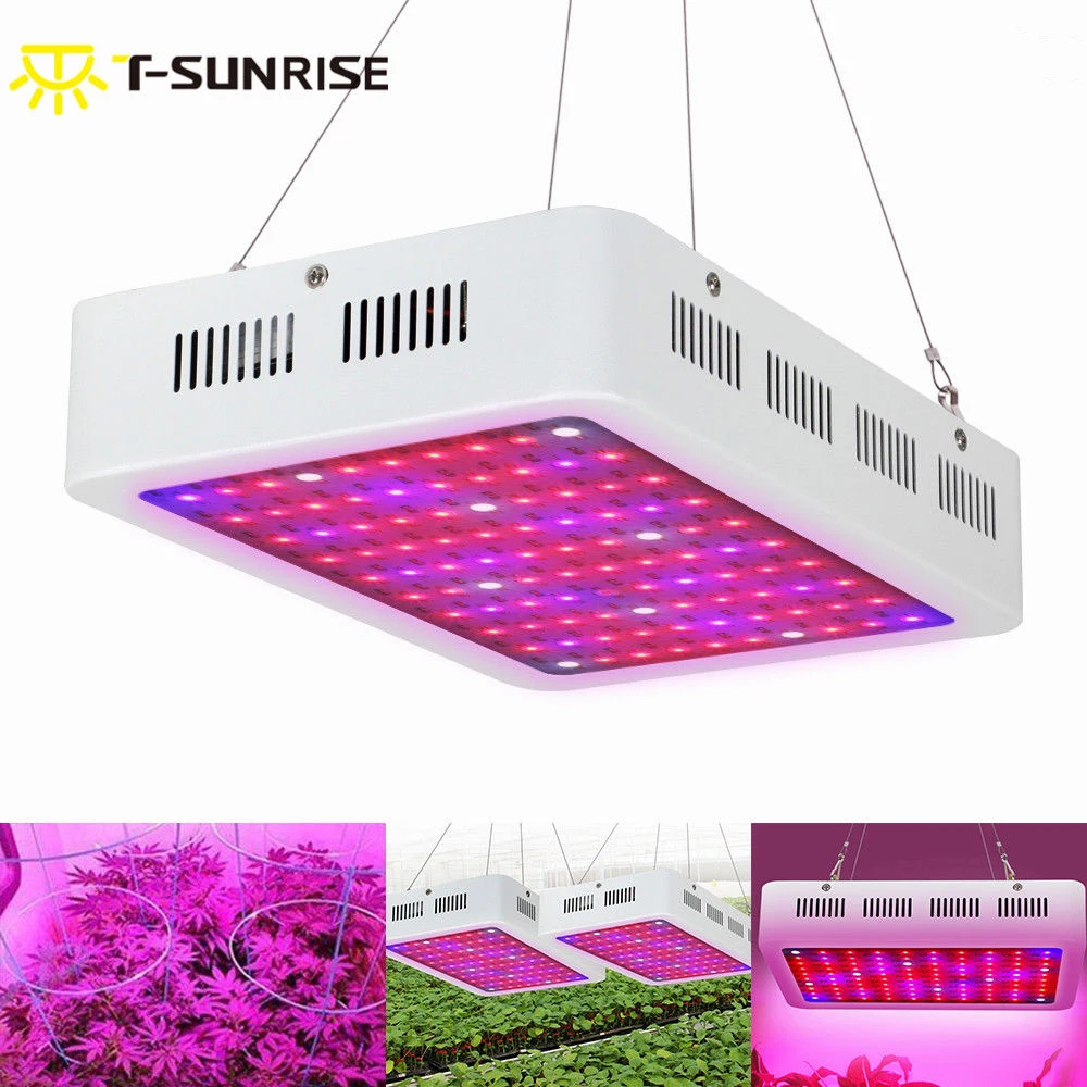 T-SUN 1PCS Full Spectrum Led Grow Panel Lamp 300W Led Plant Grow Light Best for Indoor Hydroponics Flowering Plant Bloom UV IR