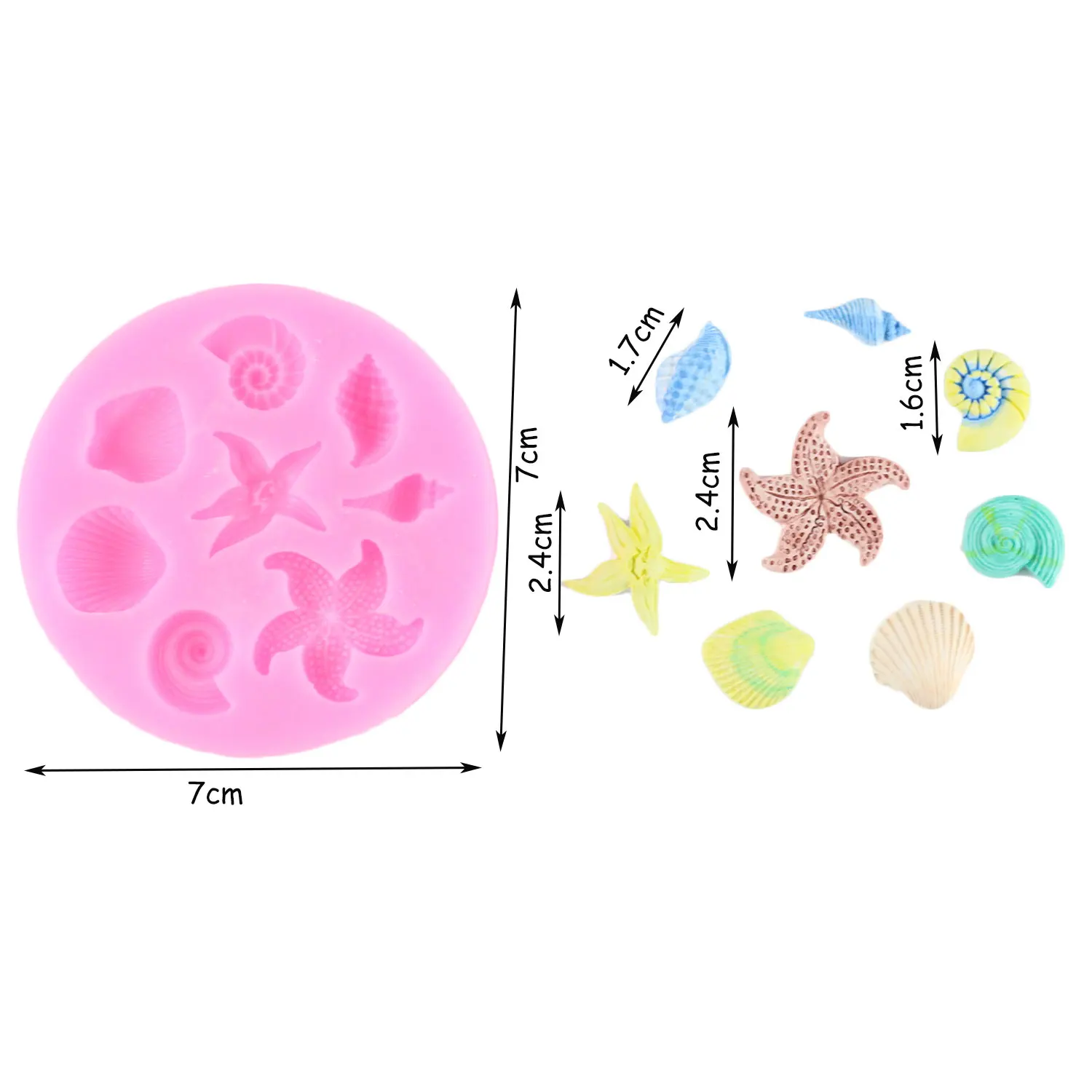3D силиконовая форма для морских животных раковины кексов помадки украшения