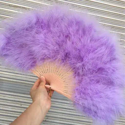 purple 2 шт много день рождения Танцы вентиляторы Свадебные невесты подарок перо руки поклонников - Цвет: purple