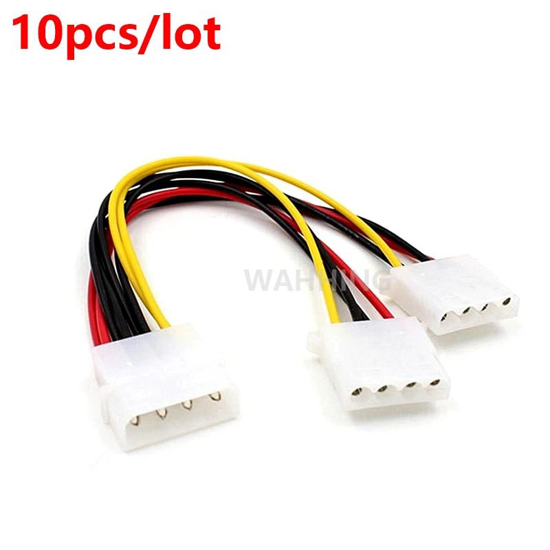 Разветвитель питания Molex с 4 контактным штекером на 2 порта адаптер для