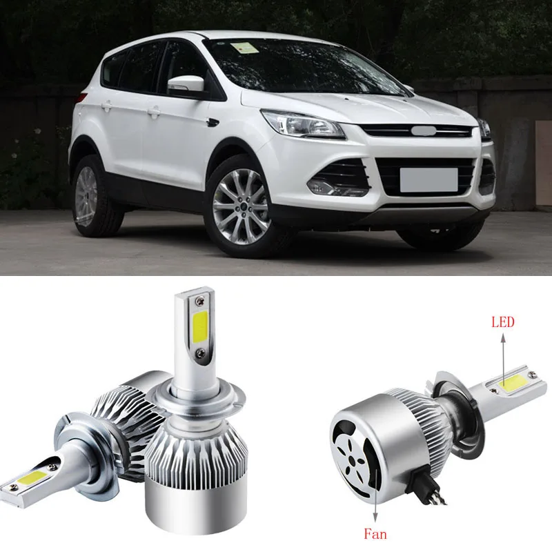 2 шт. 9005/HB3 6500K Однолучевые светодиодный фары противотуманные лампы для Ford Kuga 2013